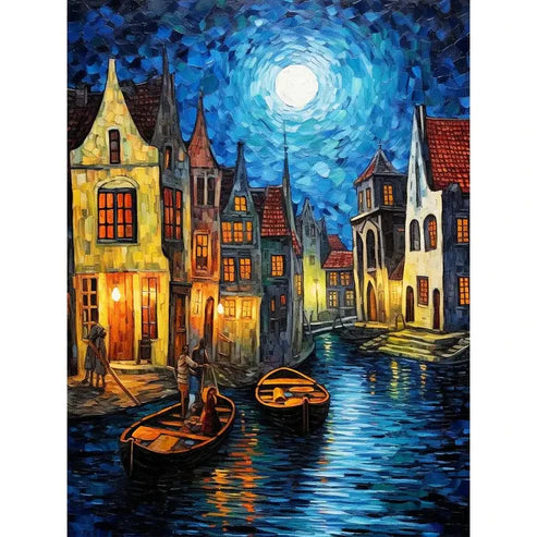 DIY 5D Diamond Painting Kit - Night View Painting