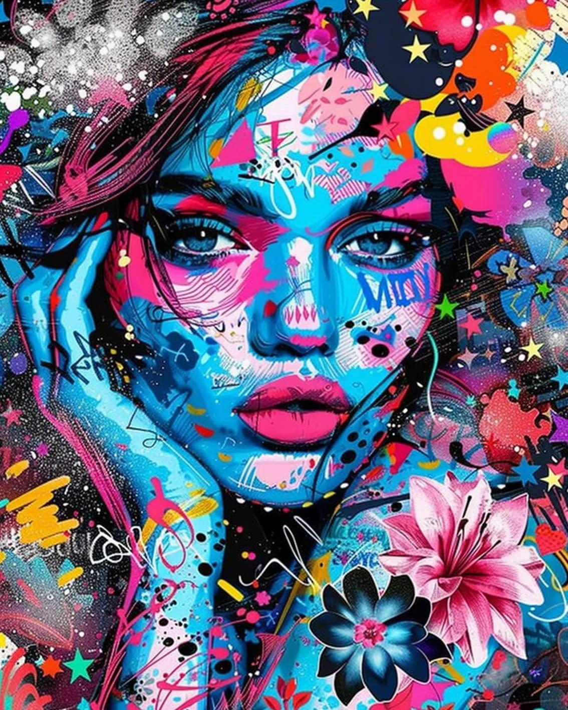 DIY Diamond Painting Kits - Abstract Colorful Woman