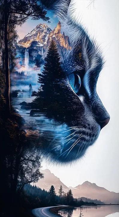 DIY Diamond Painting Kits - Fantasy Cat Scenery