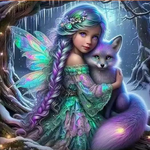 DIY Diamond Painting Kits - Girl and Fox