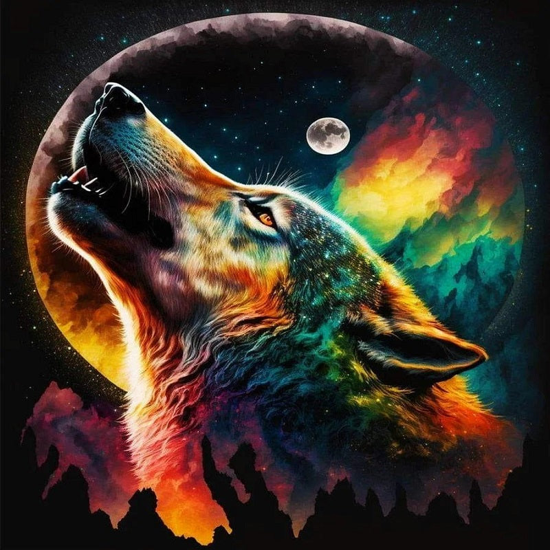 DIY Diamond Painting Kits - Fantasy Wolf Scenery