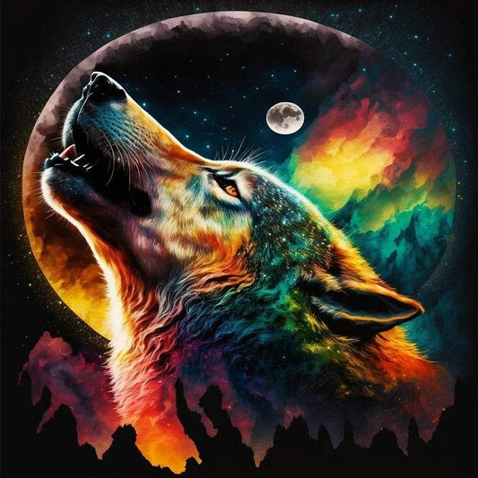 DIY Diamond Painting Kits - Fantasy Wolf Scenery