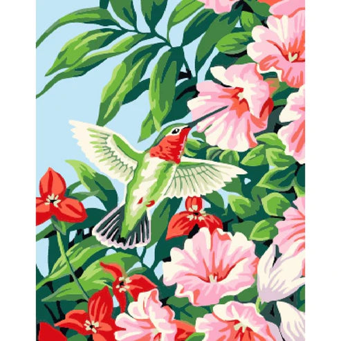 Paint By Numbers Kit - Spring Bird Flowers