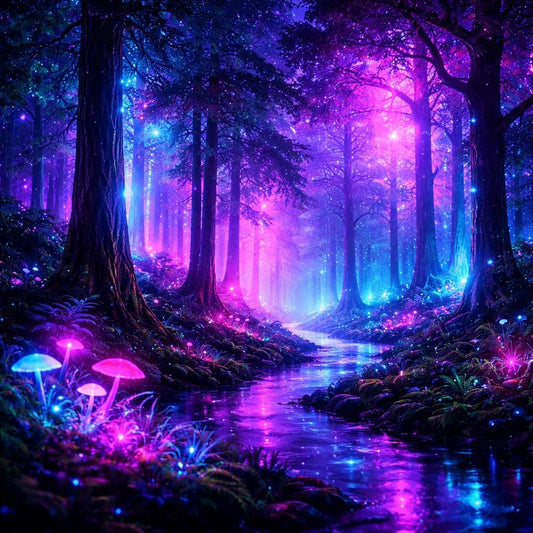DIY Diamond Painting Kits - Night View Of The Fantasy Forest