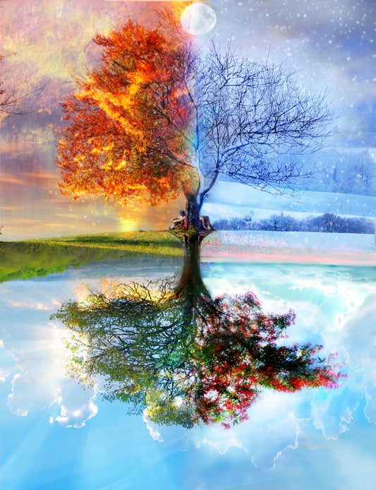 DIY Diamond Painting Kit - The Reflection of The Tree