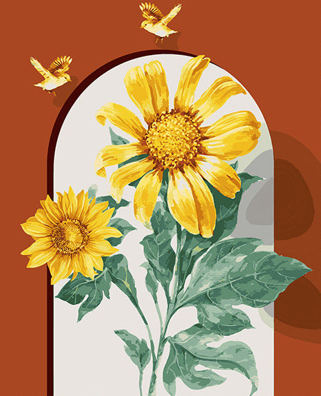 DIY Diamond Painting Kit - Bird and Sunflower Painting