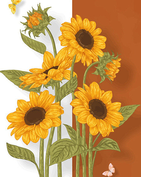 DIY Diamond Painting Kit - Butterflies and sunflowers Painting