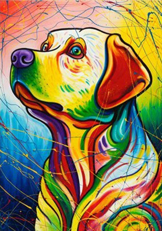 DIY Diamond Painting Kit - Colorful Puppy Painting