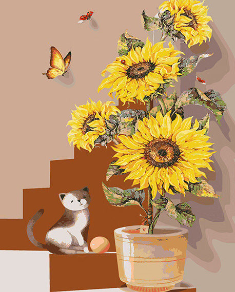 DIY Diamond Painting Kit - Ball Butterfly Sunflower Painting