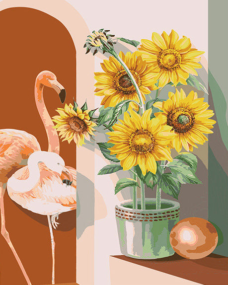 DIY Diamond Painting Kit - Cranes and Sunflowers Painting