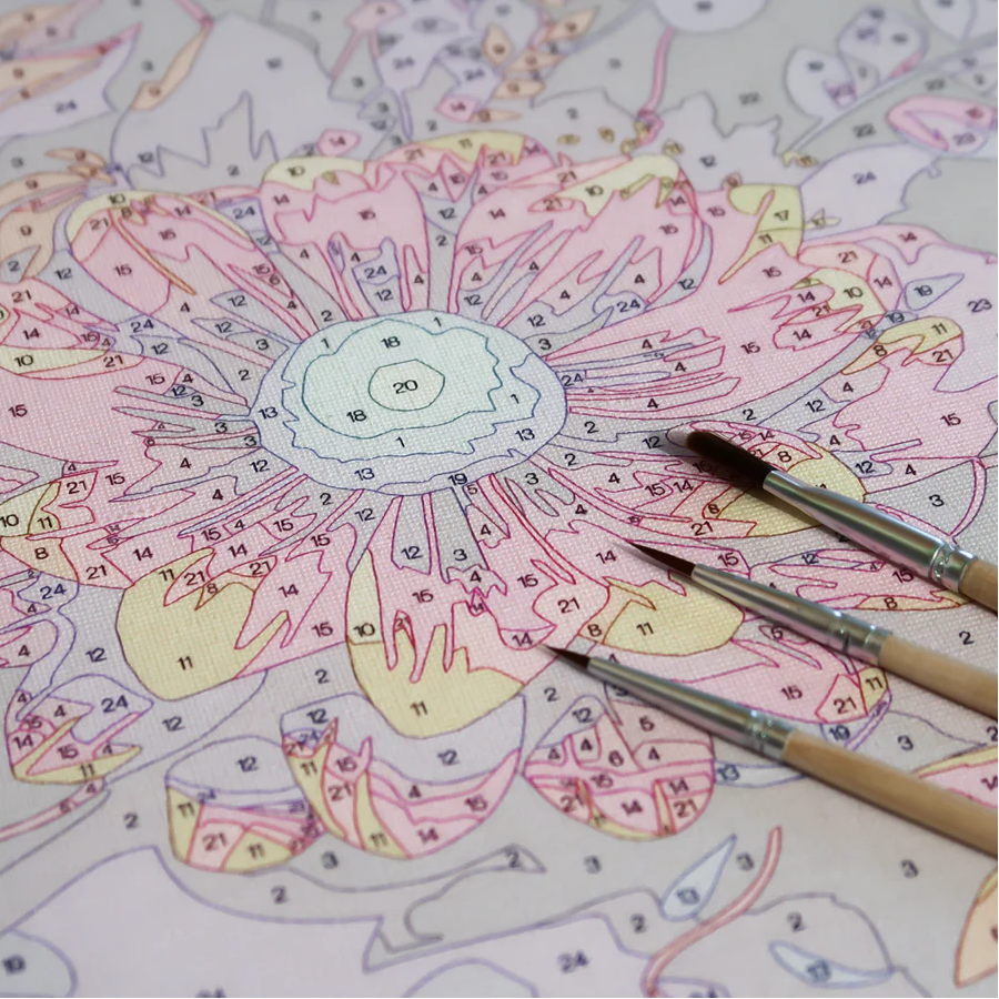 Painting By Numbers Kit - Abstract Flower
