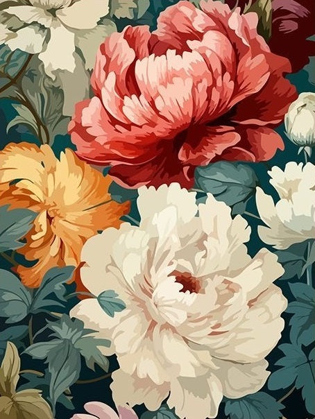 Paint By Numbers Kit - Flowers