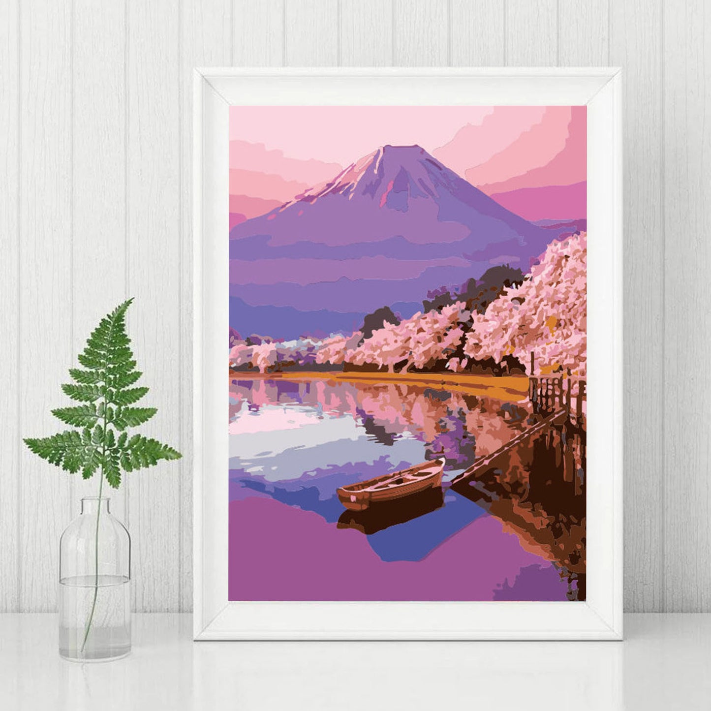 DIY Diamond Painting Kit - Mt. Fuji Cherry Blossoms Painting