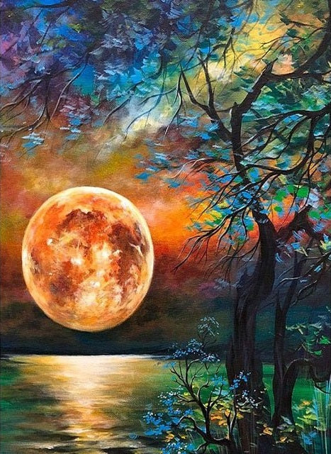 Paint By Numbers Kit - Full Moon