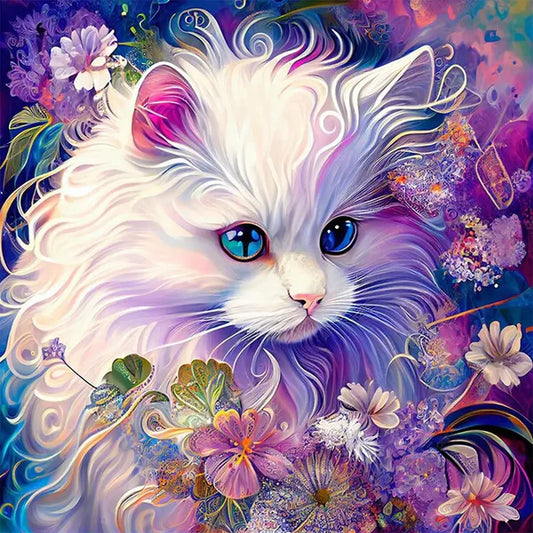 DIY 5D Diamond Painting Kit - Flowers And Cats