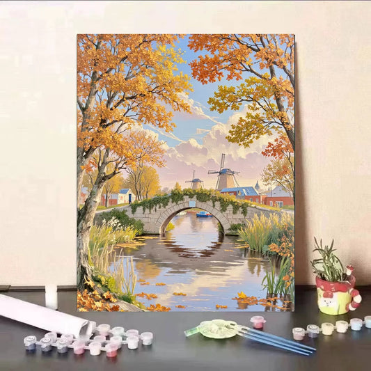 Painting By Numbers Kit - Autumn Landscape