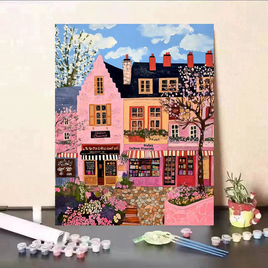 Painting By Numbers Kit - Resort Town