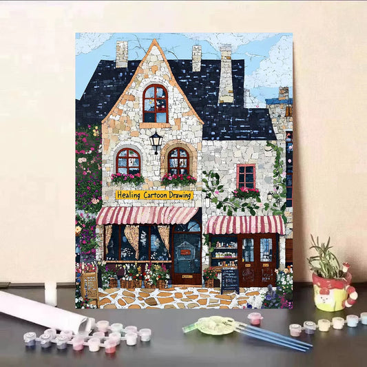 Painting By Numbers Kit - Resort Town