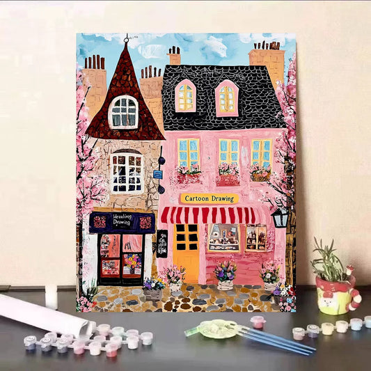 Painting By Numbers Kit - Resort Town