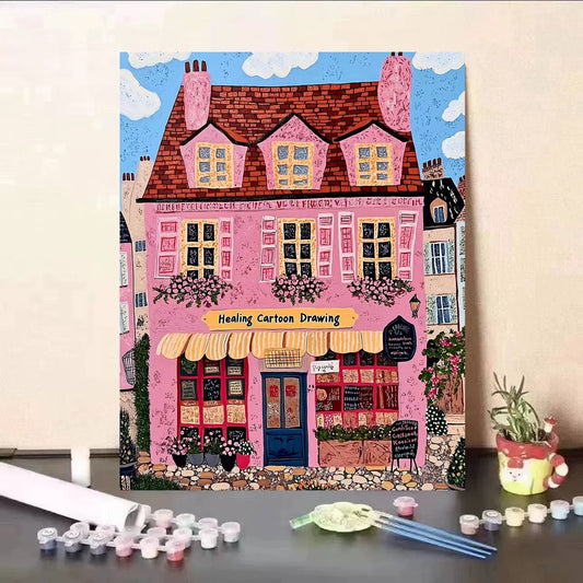 Painting By Numbers Kit - Resort Town