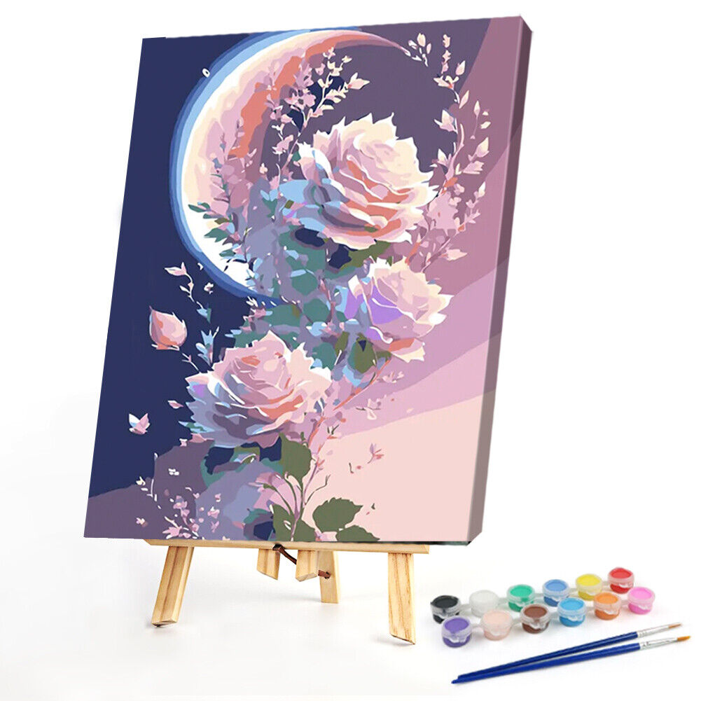 Paint By Numbers Kit - Pink Flowers