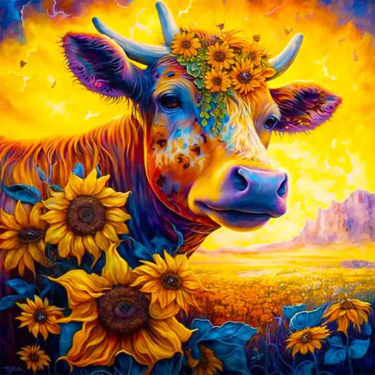 DIY 5D Diamond Painting Kit - Sunflower And Yak